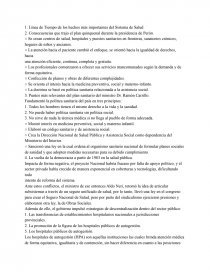 Línea de Tiempo de los hechos más importantes del Sistema de Salud. Página 1