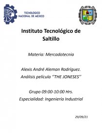 Analisis ''The Joneses''. Página 1