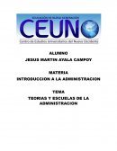 TEORIAS Y ESCUELAS DE LA ADMINISTRACION