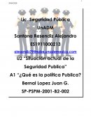 Situación actual de la Seguridad Publica