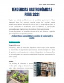 TENDENCIAS GASTRONÓMICAS PARA 2021