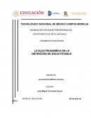 LA ELECTROQUIMICA EN LA OBTENCIÓN DE AGUA POTABLE