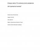 Ensayo sobre “El comienzo de la existencia de la persona humana”