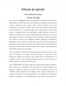 Artículo de opinión Tema: María somos todas