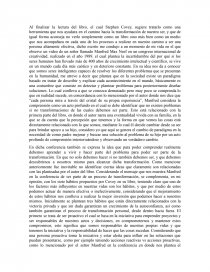 Aplicando los 7 hábitos a la vida cotidiana: Un análisis personal. Página 1