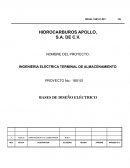 BD-EL-160101-001 BASES DE DISEÑO ELECTRICO
