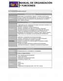 MANUAL DE ORGANIZACIÓN Y FUNCIONES
