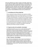 La enseñanza de la ética profesional