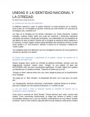 La identidad Nacional Y la Otredad