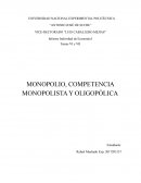 MONOPOLIO, COMPETENCIA MONOPOLISTA Y OLIGOPÓLICA