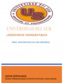DESCRIPCION DE UNA EMPRESA