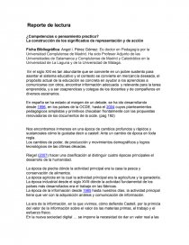 COMPETENCIAS O PENSAMIENTO PRACTICO. CONSTRUCCION DE SIGNIFICADOS DE REPRECENTACION Y ACCION. Página 1