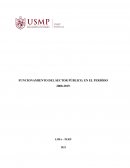 FUNCIONAMIENTO DEL SECTOR PÚBLICO, EN EL PERIÓDO 2000-2019