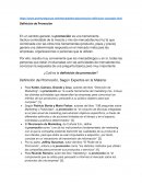 Definición de Promoción, Según Expertos en la Materia