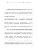 Informe de lectura, articulo Molina Martinez, “Pactismo e independencia en Iberoamérica 1808-1811
