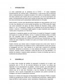 La crisis ocasionada por la presencia de la COVID – 19