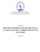 PRINCIPIO DE PRESUNCIÓN DE INOCENCIA Y LA APLICACIÓN DE LA PRISIÓN PREVENTIVA EN EL PERÚ