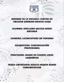 ENTREVISTA ADULTO MAYOR SOBRE COMUNICACION