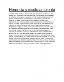 Herencia y medio ambiente