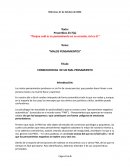 CONSECUENCIAS DE UN MAL PENSAMIENTO