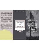ARTÍCULOS DEL 1 AL 29 DE LA CONSTITUCIÓN DE MÉXICO