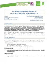 GESTIÓN Y LIDERAZGO ORGANIZACIONAL. Página 1