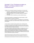 Problemas sociales en México" La Pobreza desde la visión multidimensional.