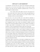 CRITICA DE LA METAMORFOSIS