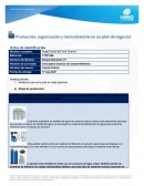 Producción, organización y mercadotecnia en un plan de negocios