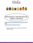 PSICOLOGÍA Y SOCIOLOGÍA DE NIÑOS Y JÓVENES