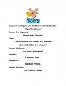 ¿Cuál es el objetivo de la filosofía de la educación?