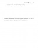 IMPORTANCIA DEL ADMINISTRADOR FINANCIERO