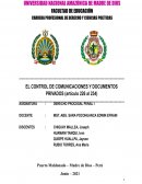 EL CONTROL DE COMUNICACIONES Y DOCUMENTOS PRIVADOS