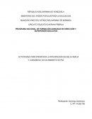Actividades para promover la integracion escuela-familia y comunidad, en un ambiente de paz