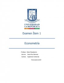 Examen de econometría. Página 1
