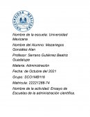 Ensayo de Escuelas de la administración científica