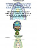 LEVANTAMIENTO REVOLUCIONARIO POPULAR DE LA GUERRA POR EL GAS EN LA CIUDAD DE LA PAZ - BOLIVIA EN EL MES DE OCTUBRE DEL 2003