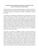 Comparación de tres modalidades de intervención en esquizofrenia