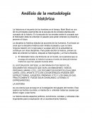 Análisis de la metodología histórica