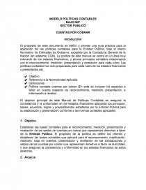 MODELO POLÍTICAS CONTABLES BAJO NIIF. Página 1