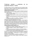 Problemas sociales y problemas de los programas masivos - Suárez