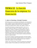 La función financiera de la empresa: La financiación