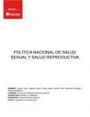 Politica nacional salud sexual y reproductiva