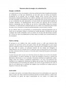 Resumen sobre la energía y la contaminación