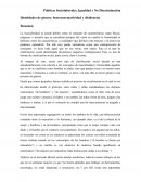 Políticas Sociolaborales, Igualdad y No Discriminación