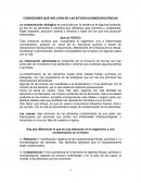 CONDICIONES QUE INFLUYEN EN LAS INTOXICACIONES BIOLÓGICAS