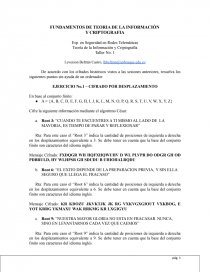 Teoría de la Información y Criptografía. Página 1