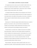 ENSAYO SOBRE EL MÉTODO DE ANÁLISIS LITERARIO