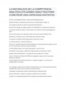 LA NATURALEZA DE LA COMPETENCIA ANALÍTICA