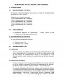 MEMORIA DESCRIPTIVA – INSTALACIONES SANITARIAS
